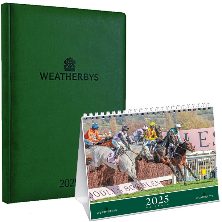 Weatherbys Racing Desk Diary & Calendar 2025 Bundle